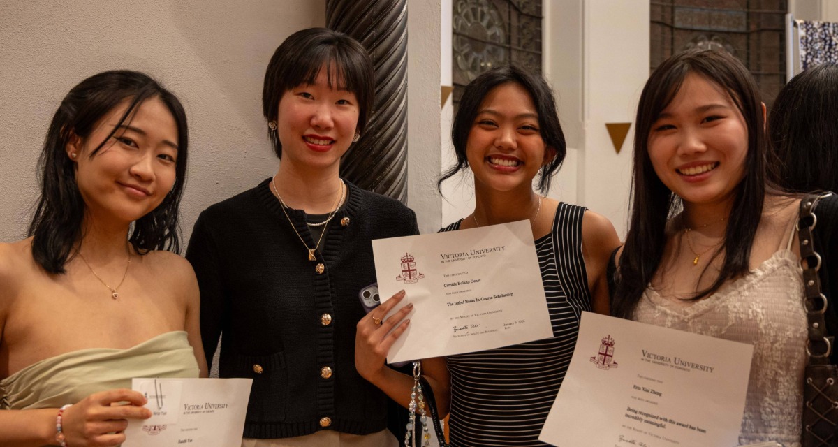 Four students at the Students Award Gala.