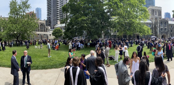Vic Quad on Convocation Day 2022